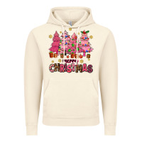 Vintage Artic pink christmas trees Vintage Hoodie - AdoDesignShop