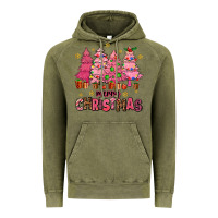 Vintage Olive pink christmas trees Vintage Hoodie - AdoDesignShop