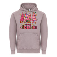 Vintage Zinc pink christmas trees Vintage Hoodie - AdoDesignShop