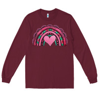 Burgundy valentines day pink gemstones rainbow Long Sleeve Tee - Jasminsmagicworld