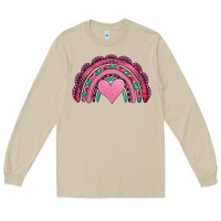 Mushroom valentines day pink gemstones rainbow Long Sleeve Tee - Jasminsmagicworld