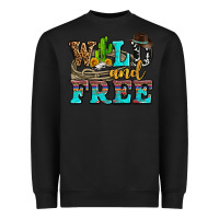 Black wild and free with cactus Heavyweight Sweatshirt - AdoDesignShop