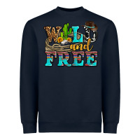Navy wild and free with cactus Heavyweight Sweatshirt - AdoDesignShop
