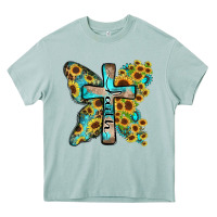 Arona faith sunflower cross Heavy Core Tee - Zillion Design Studio