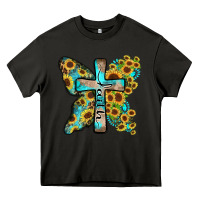 Asphalt faith sunflower cross Heavy Core Tee - Zillion Design Studio