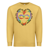 Antique Gold autism heart Premium Sweatshirt - Artiststas