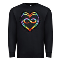 Black autism heart Premium Sweatshirt - Artiststas