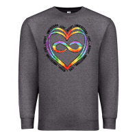 Charcoal Heather autism heart Premium Sweatshirt - Artiststas