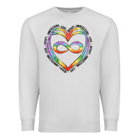 Dove Grey autism heart Premium Sweatshirt - Artiststas