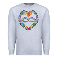 Heather Grey autism heart Premium Sweatshirt - Artiststas