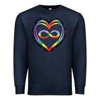 Navy autism heart Premium Sweatshirt - Artiststas