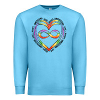 Ocean Blue autism heart Premium Sweatshirt - Artiststas
