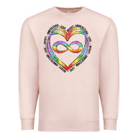 Pale Pink autism heart Premium Sweatshirt - Artiststas
