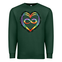 Sports Green autism heart Premium Sweatshirt - Artiststas