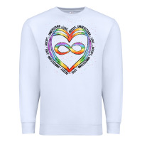 White autism heart Premium Sweatshirt - Artiststas