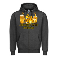 Charcoal Heather Childhood Cancer Awareness coffee cups Zipper Hoodie - NancyCooperArtShop