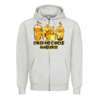 Dove Grey Childhood Cancer Awareness coffee cups Zipper Hoodie - NancyCooperArtShop