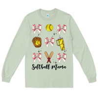 Matcha softball coquette bow Long Sleeve Tee - JahusDesignShop
