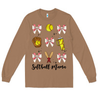 Toasted Coconut softball coquette bow Long Sleeve Tee - JahusDesignShop