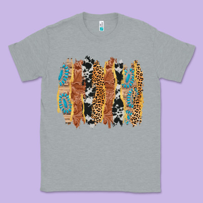 Western Brushstrokes Classic Tee Designed By Adodesignshop