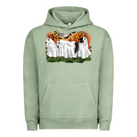 Pigment Oil Green ghost horses halloween Urban Hoodie - CowGirlArtShop