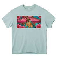 Arona french bulldog floral license plate Heavy Core Tee - Artiststas