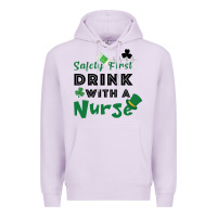 Lilac Safety First Drink With A Nurse Premium Hoodie - Bettercallsaul