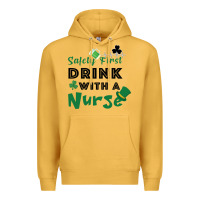 Mustard Safety First Drink With A Nurse Premium Hoodie - Bettercallsaul
