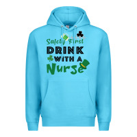 Ocean Blue Safety First Drink With A Nurse Premium Hoodie - Bettercallsaul