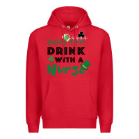 Red Safety First Drink With A Nurse Premium Hoodie - Bettercallsaul