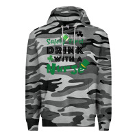 Slate Camo Safety First Drink With A Nurse Premium Hoodie - Bettercallsaul