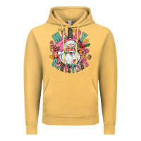 Vintage Mustard merry christmas santa Vintage Hoodie - AdoDesignShop