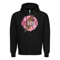Black mama lightning bolt valentine s day Zipper Hoodie - MaliasSmallBusiness