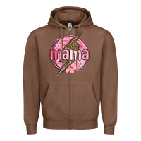 Chestnut mama lightning bolt valentine s day Zipper Hoodie - MaliasSmallBusiness