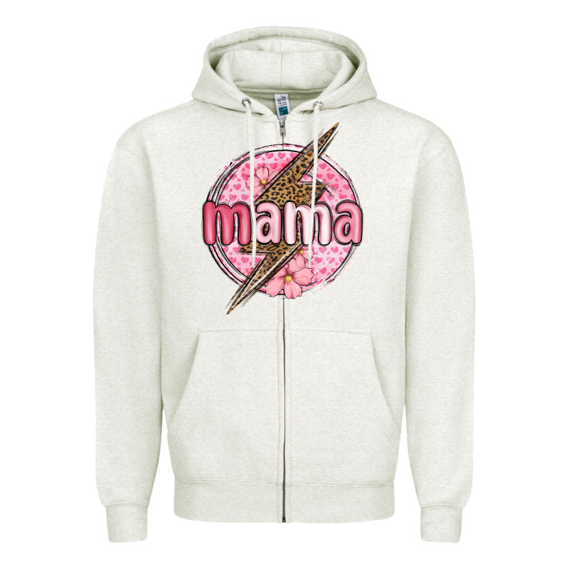 Mama Lightning Bolt Valentine S Day Zipper Hoodie by MaliasSmallBusiness | Teevron