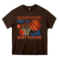 Chocolate Brown diamonds are a girls best friend basketball Heavy Core Tee - texasbilliewilder