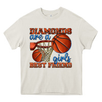 Cream diamonds are a girls best friend basketball Heavy Core Tee - texasbilliewilder