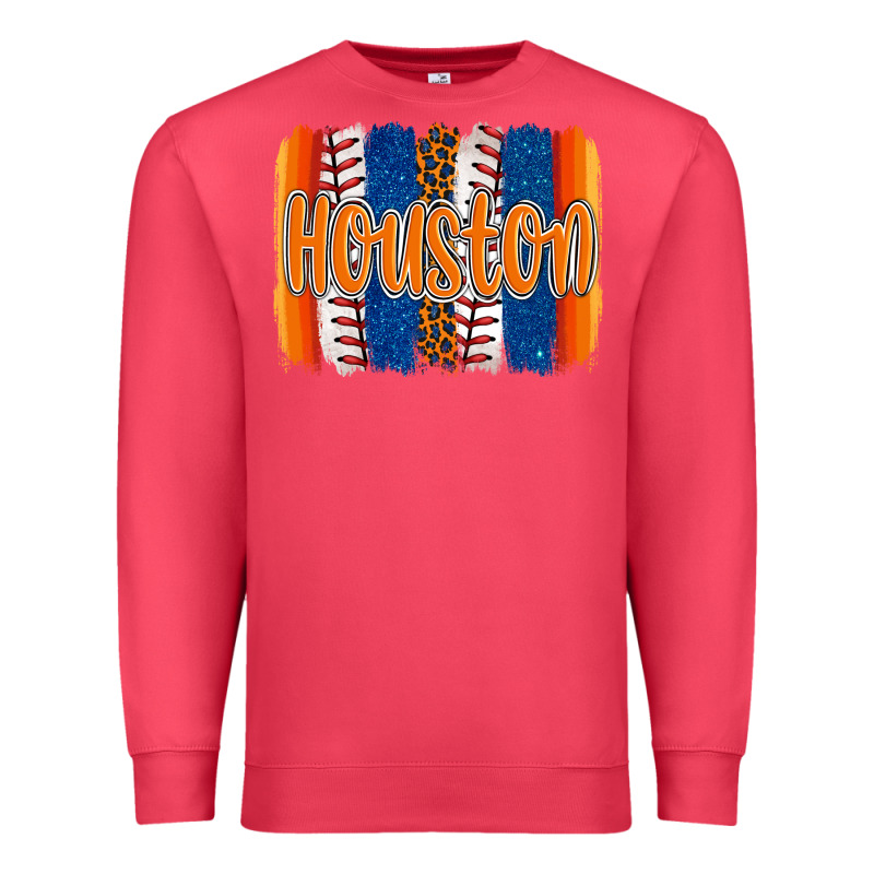 Houston Baseball Team Spirit Brushstrokes Premium Sweatshirt by Artiststas | Teevron