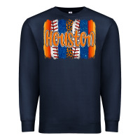 Navy houston baseball team spirit brushstrokes Premium Sweatshirt - Artiststas