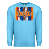 Ocean Blue houston baseball team spirit brushstrokes Premium Sweatshirt - Artiststas