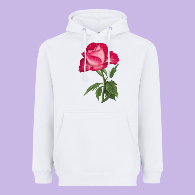 Love At First Sight Rose Heavyweight Hoodie Designed By Lillyallendesigns