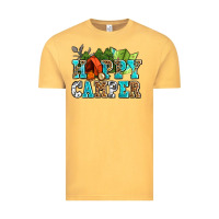 Vintage Mustard happy camper with trees and map Vintage Tee - AdoDesignShop