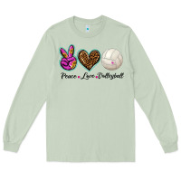 Matcha peace love volleyball Long Sleeve Tee - BarkalooDesign