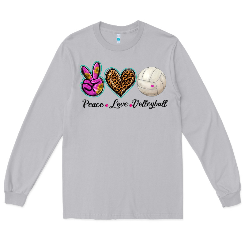 Peace Love Volleyball Long Sleeve Tee by BarkalooDesign | Teevron