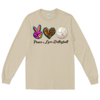 Mushroom peace love volleyball Long Sleeve Tee - BarkalooDesign