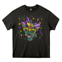 Asphalt Mardi gras mask french bulldog Heavy Core Tee - RanaPortraitStore