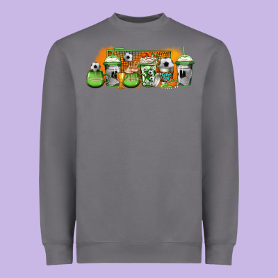 Soccer Coffee Cups Heavyweight Sweatshirt Designed By Jasminsmagicworld