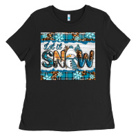 Black let it snow Ladies Tee - RanaPortraitStore