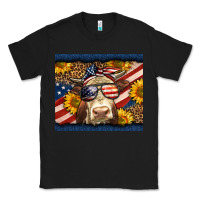 Black Western 4th Of July Cow Classic Tee - LillyAllenDesigns