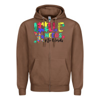 Chestnut love needs no words autism Zipper Hoodie - MaliasSmallBusiness